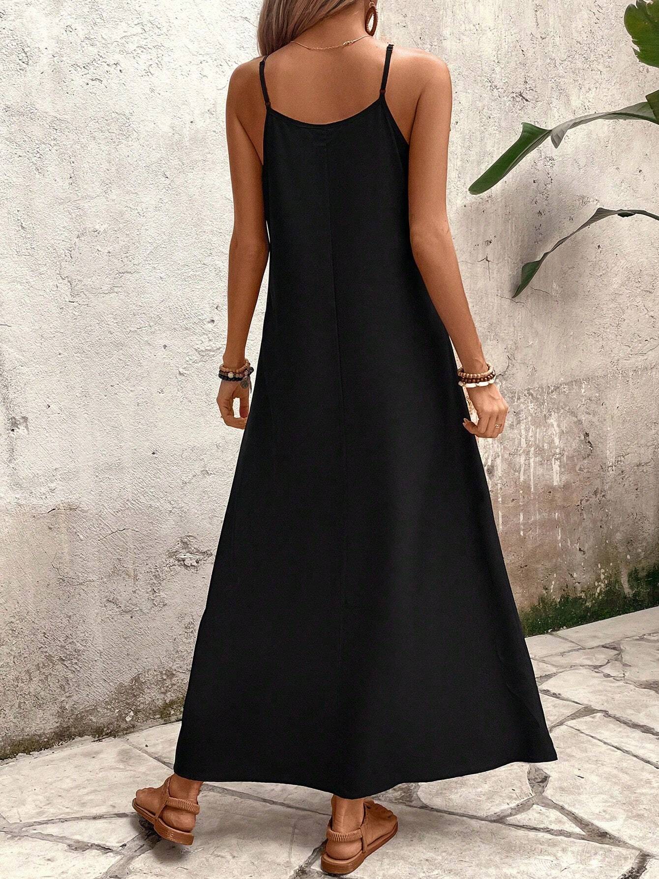 Vestido Longo com Alças Finas - Laura