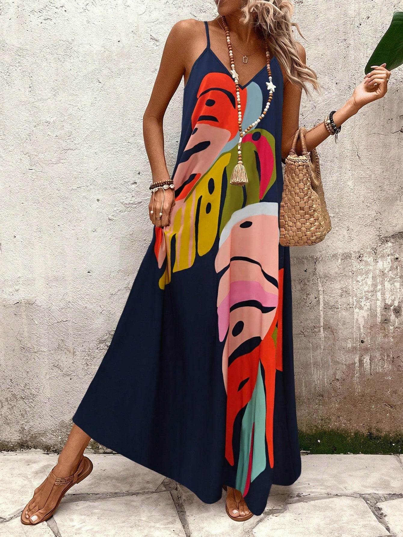 Vestido Longo com Alças Finas - Laura