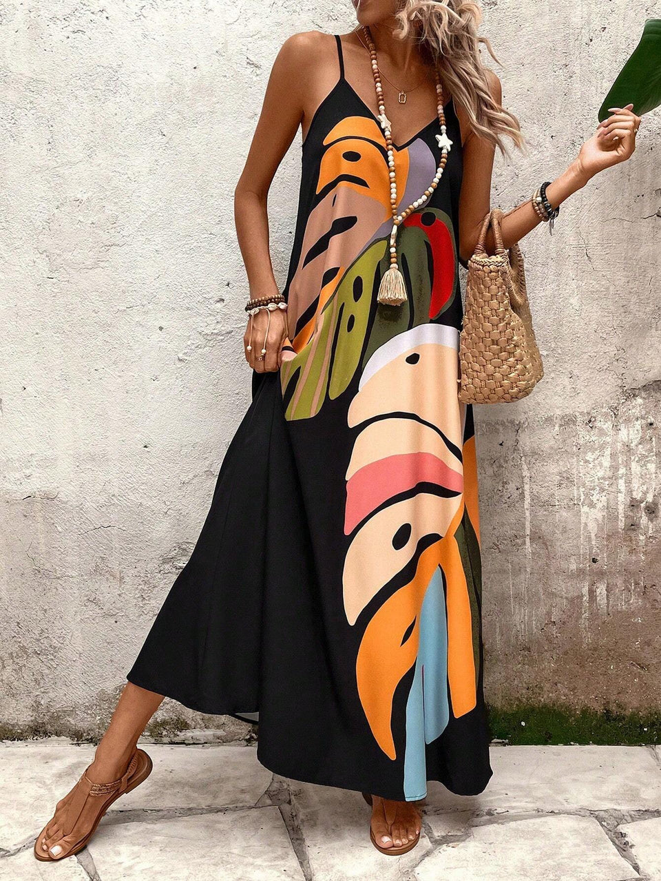 Vestido Longo com Alças Finas - Laura