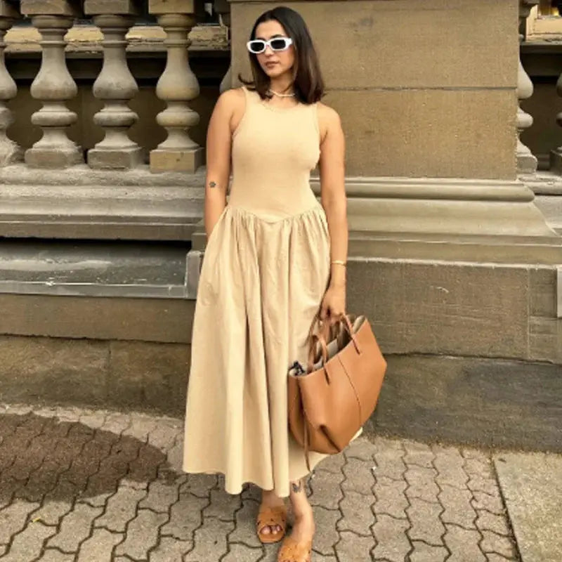 Vestido Longo Sem Mangas Alessandra