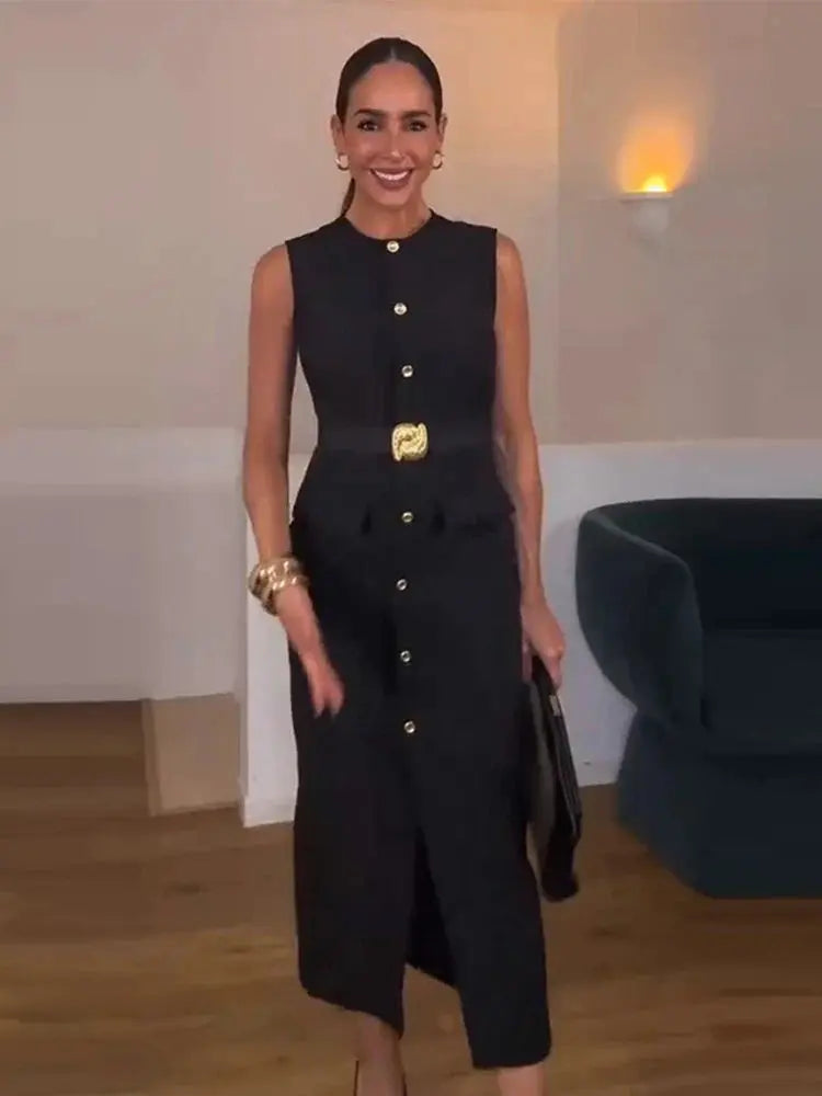 Vestido Longo Sem Mangas Teodora