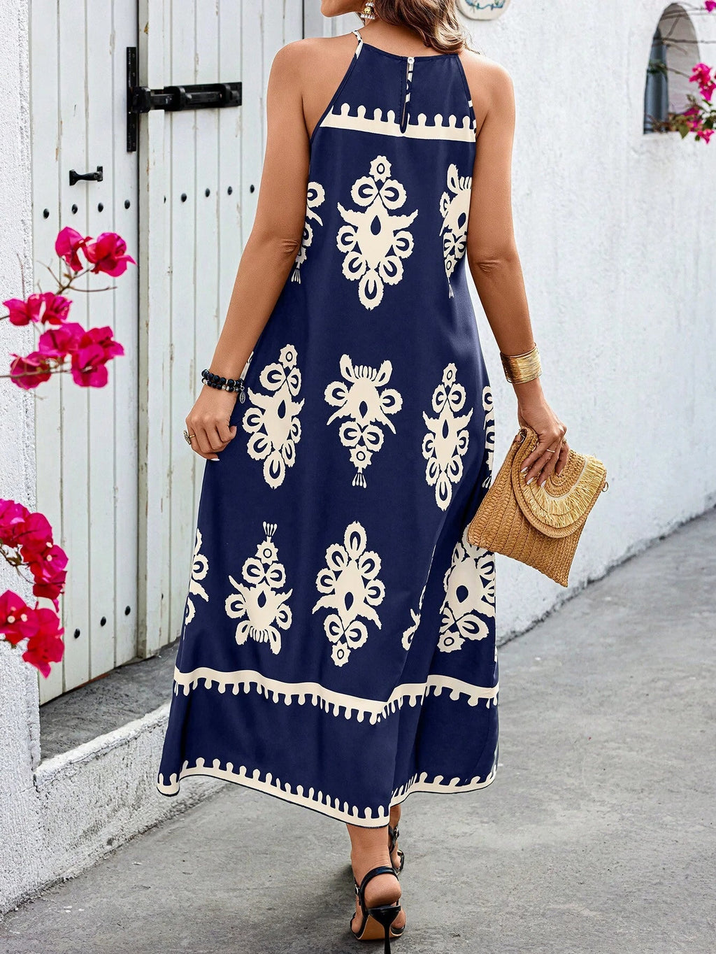Vestido Longo Solto com Alças Finas - Bianca