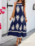 Vestido Longo Solto com Alças Finas - Bianca