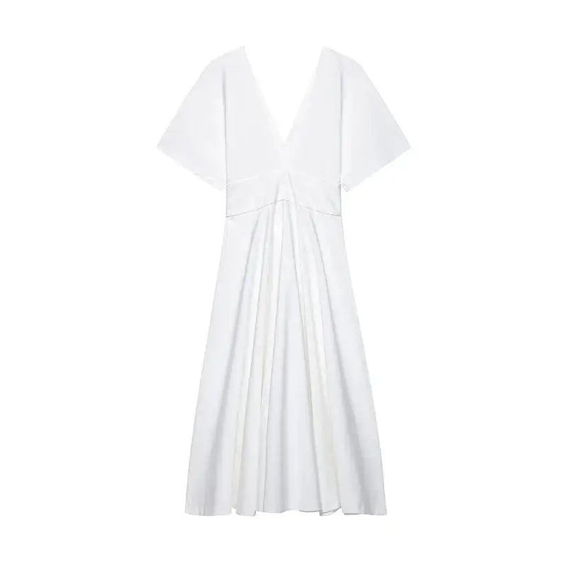Vestido Longo com Decote em V Érica