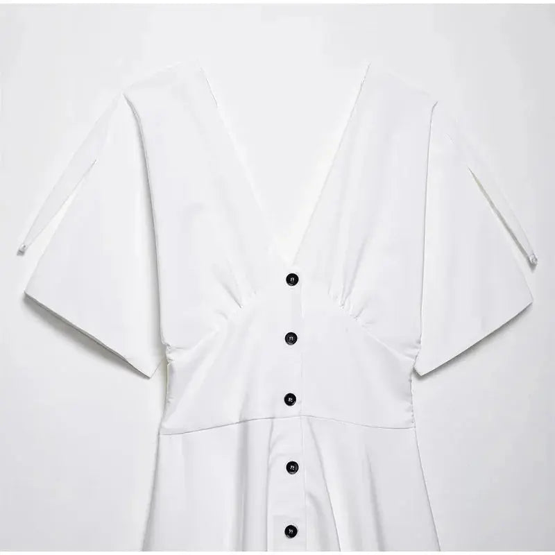 Vestido Longo com Decote em V Érica