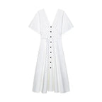 Vestido Longo com Decote em V Érica