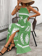 Vestido Longo com Estampa