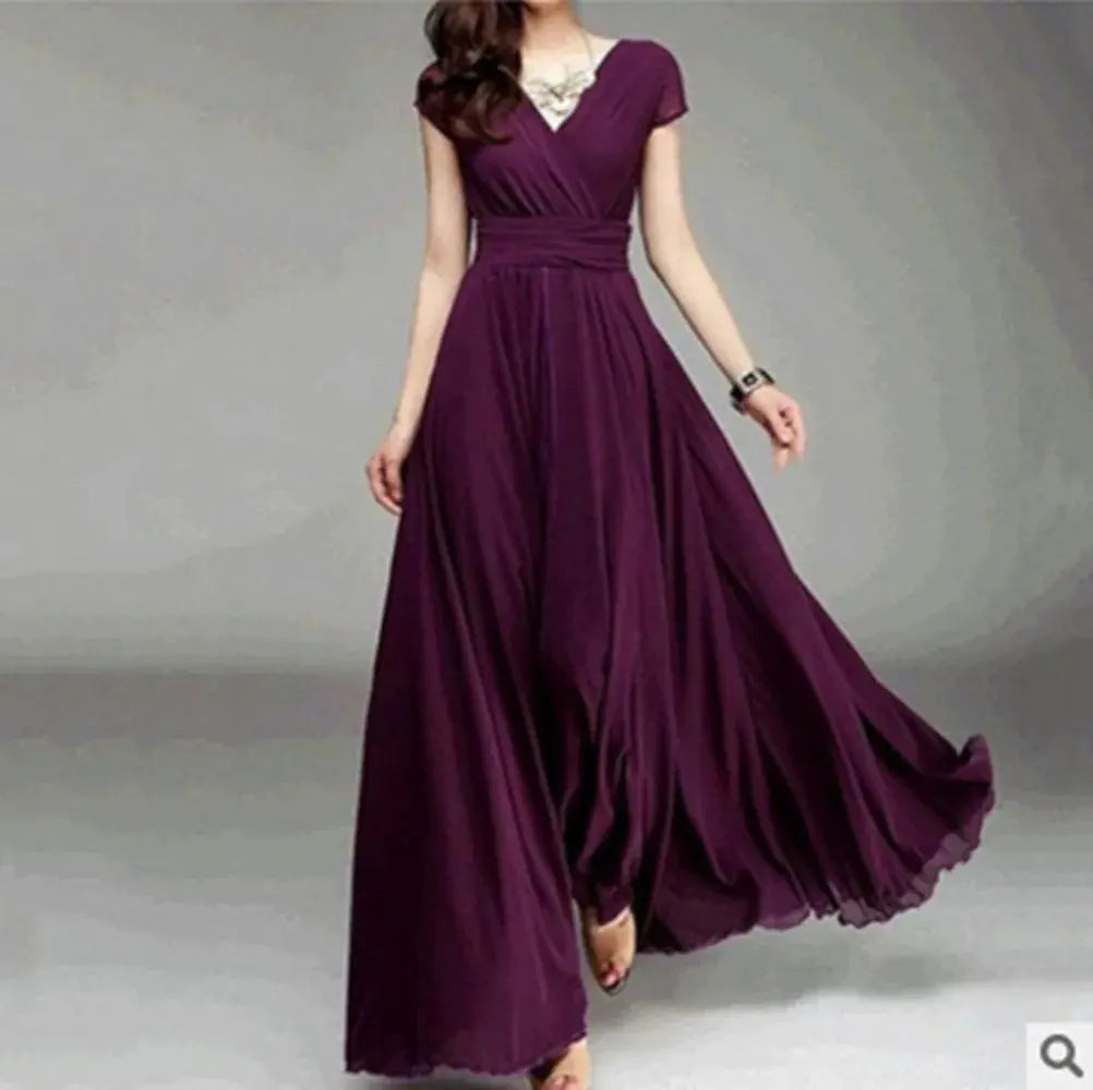 Vestido Longo de Chiffon Lis