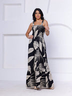 Vestido Longo com Alças Grossas - Isabela