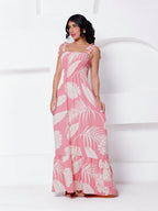 Vestido Longo com Alças Grossas - Isabela