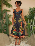 Vestido Longo com Nó no Ombro - Gabriela