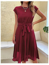 Vestido Manga Curta Plissado Aline - Borgonha-XXG - HumArraso