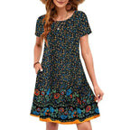 Vestido Midi Estampado Aurélia