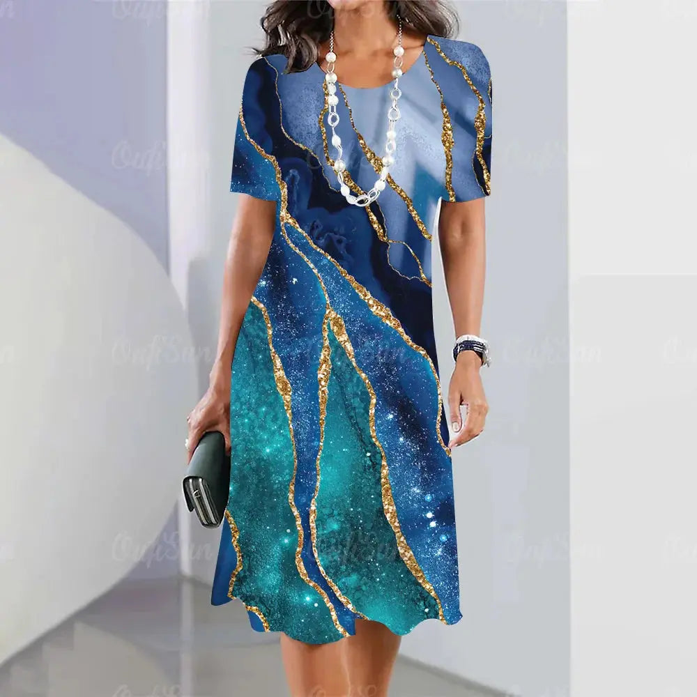 Vestido Midi Estampado Belinda
