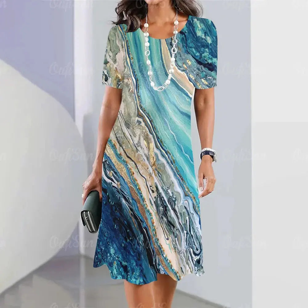 Vestido Midi Estampado Belinda