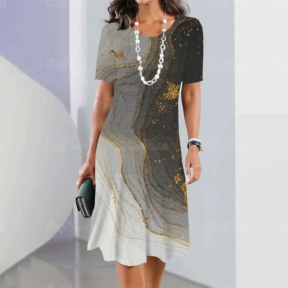 Vestido Midi Estampado Belinda