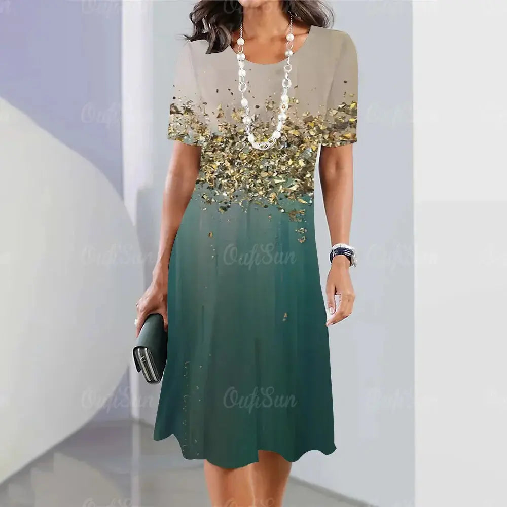 Vestido Midi Estampado Belinda