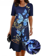 Vestido Midi Estampado Borboletas