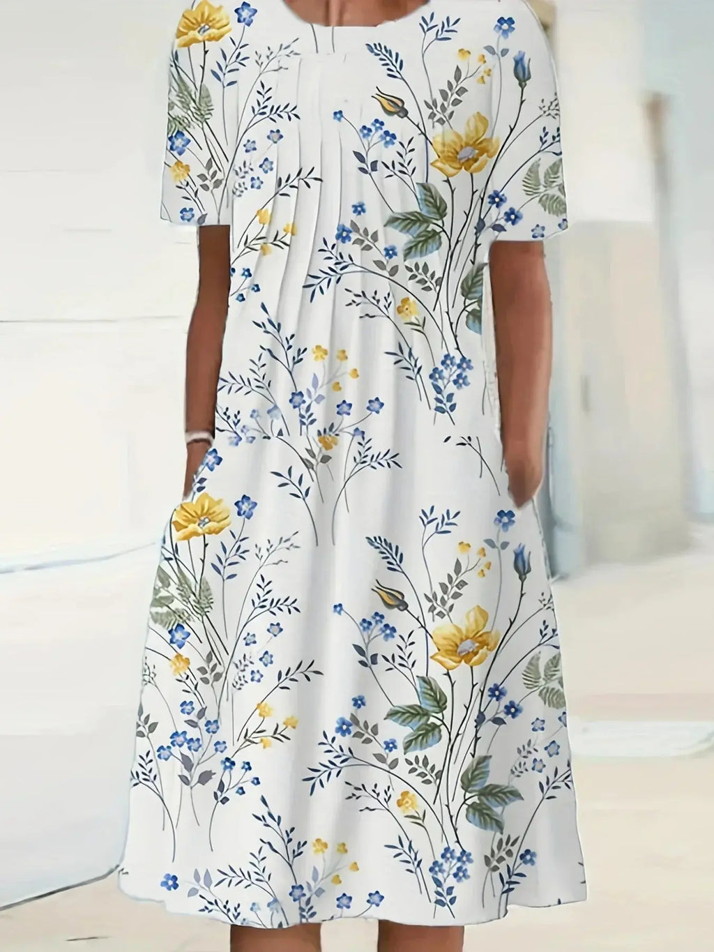 Vestido Midi Estampado Gláucia