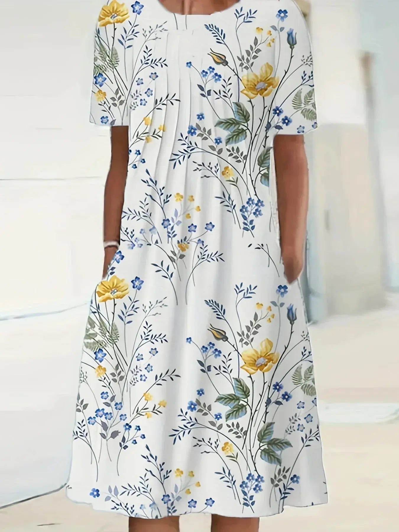 Vestido Midi Estampado Gláucia