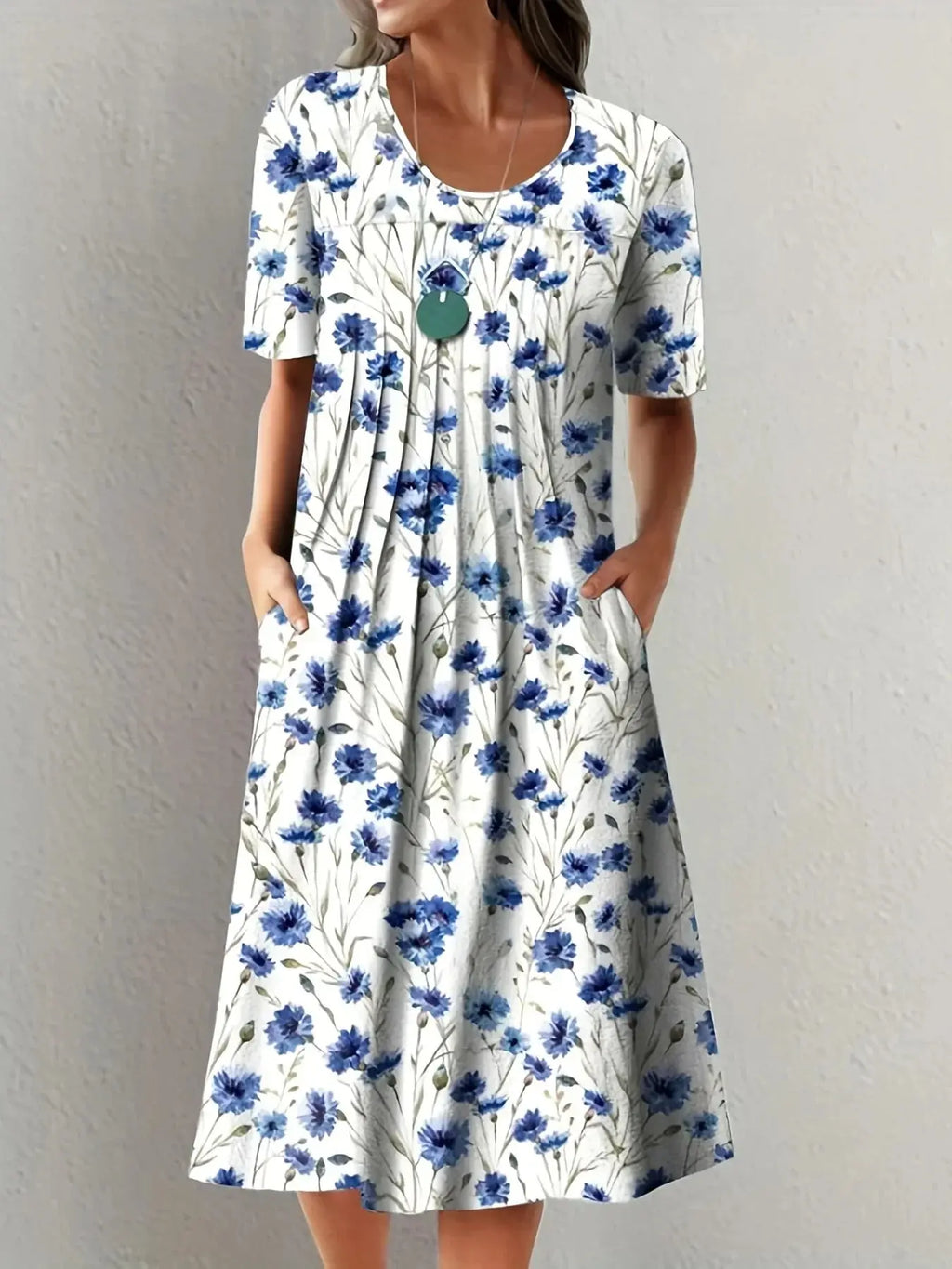 Vestido Midi Estampado Gláucia