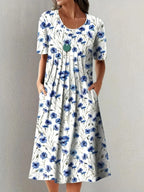 Vestido Midi Estampado Gláucia