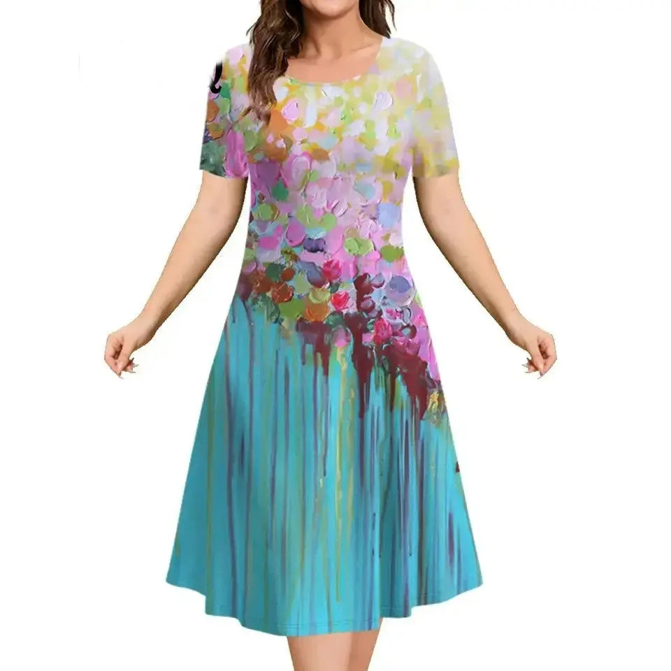 Vestido Midi Estampado Maristella
