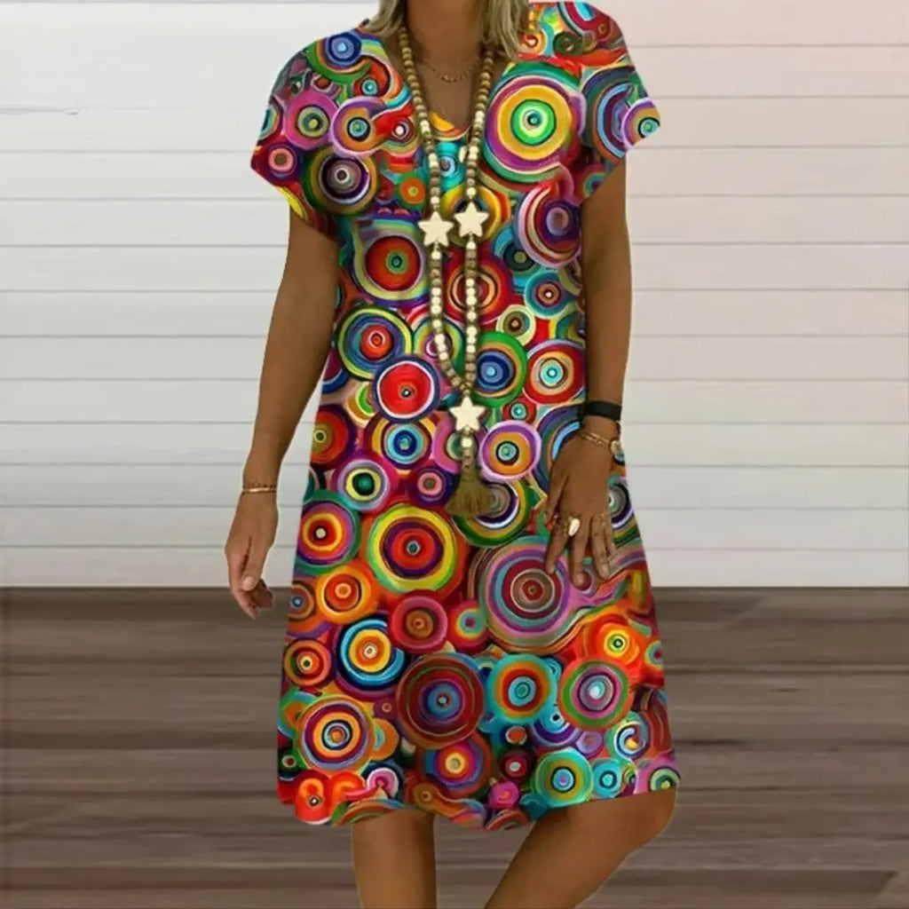 Vestido Midi Estampado Marjorie
