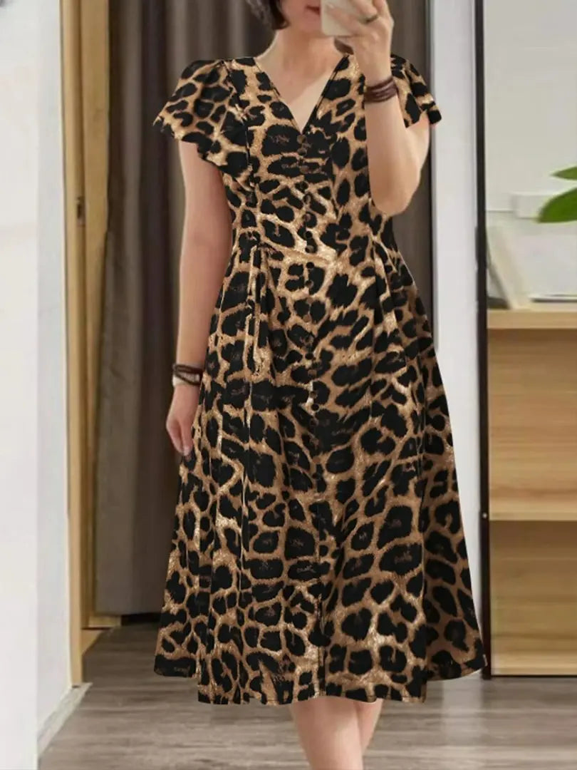 Vestido Midi Estampado Palmira