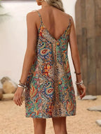 Vestido Midi Estampado Perla