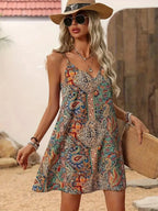 Vestido Midi Estampado Perla