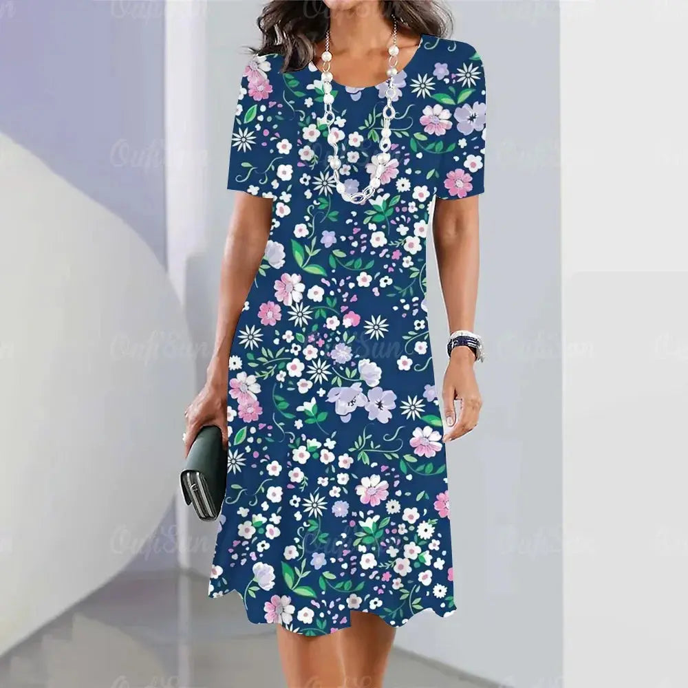 Vestido Midi Estampado Rafaelle