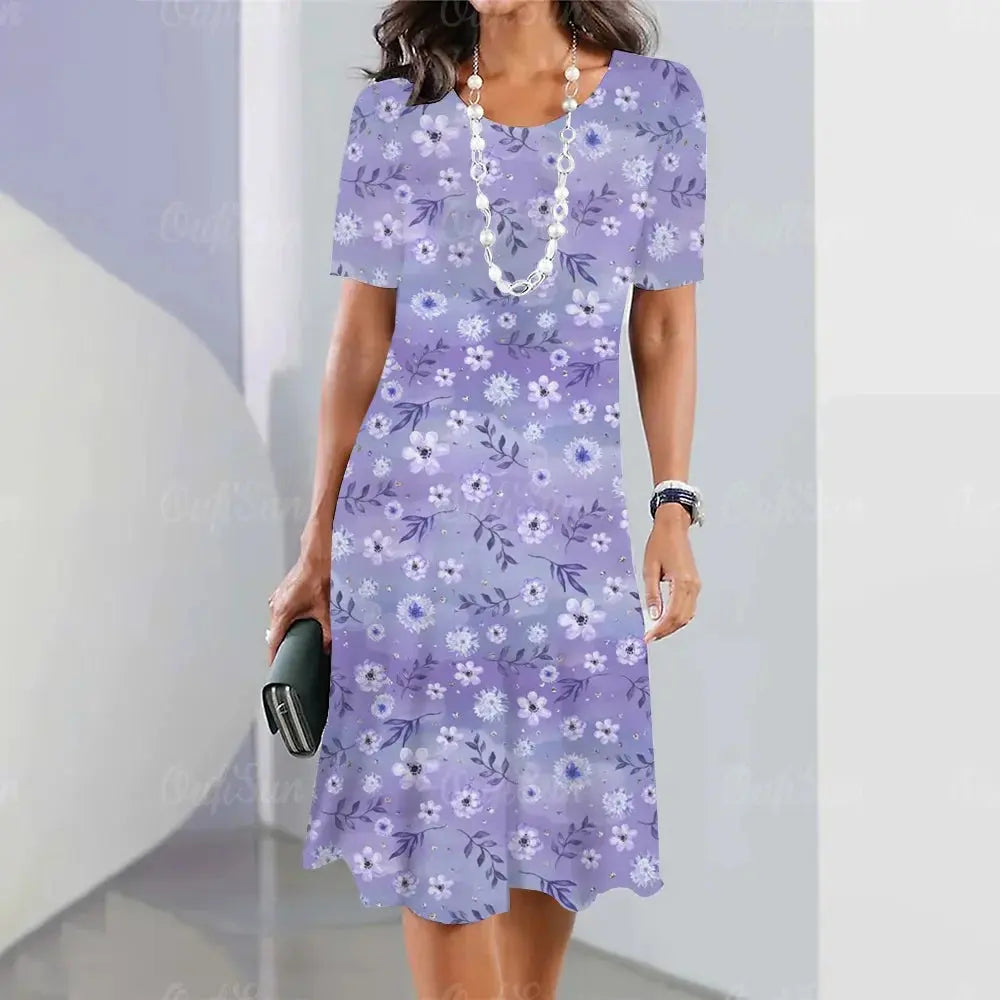 Vestido Midi Estampado Rafaelle