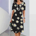 Vestido Midi Estampado Rafaelle