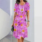 Vestido Midi Estampado Rafaelle