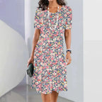 Vestido Midi Estampado Rafaelle