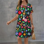 Vestido Midi Estampado Serena
