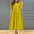 Vestido Midi Plissado Gláucia