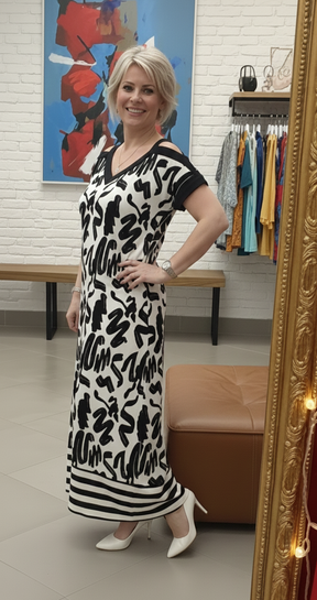 Vestido Longo Alice com Fenda Elegante