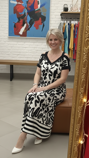 Vestido Longo Alice com Fenda Elegante