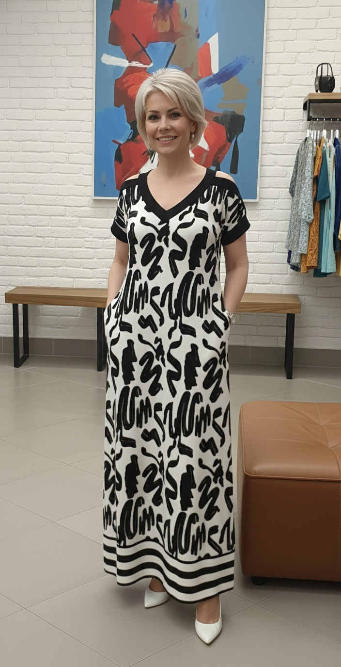 Vestido Longo Alice com Fenda Elegante