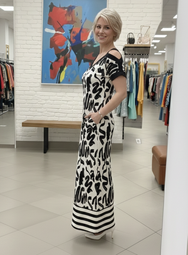 Vestido Longo Alice com Fenda Elegante