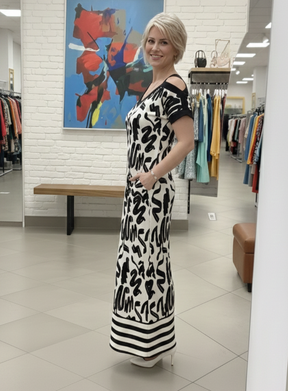 Vestido Longo Alice com Fenda Elegante