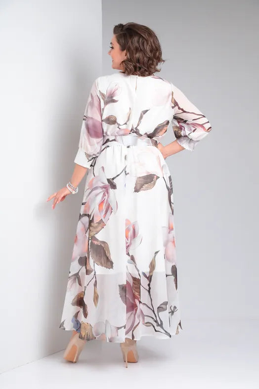 Vestido Orquídea com Cinto Elegante