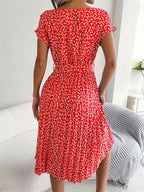 Vestido Longo Plissado Floral Florisa