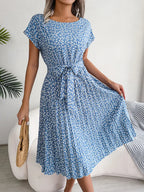 Vestido Longo Plissado Floral Florisa
