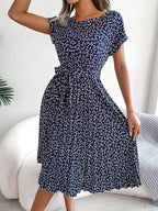 Vestido Longo Plissado Floral Florisa