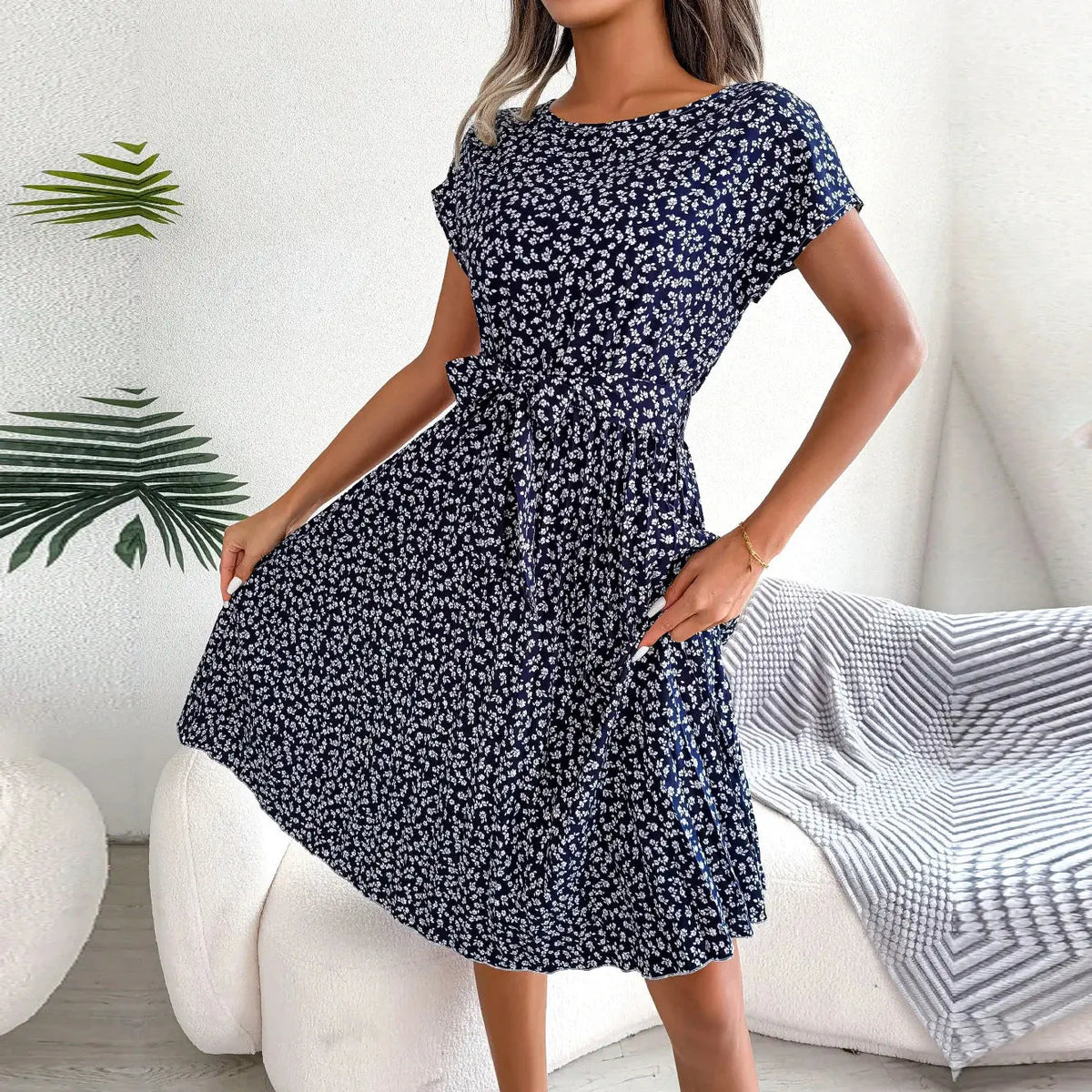 Vestido Longo Plissado Floral Florisa