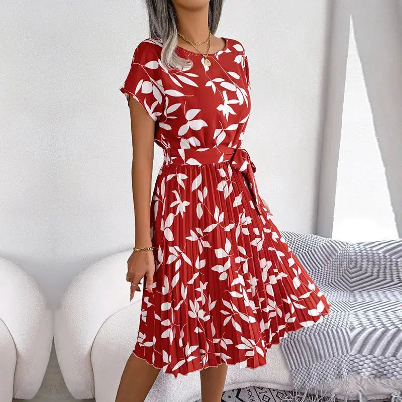 Vestido Longo Plissado Floral Florisa