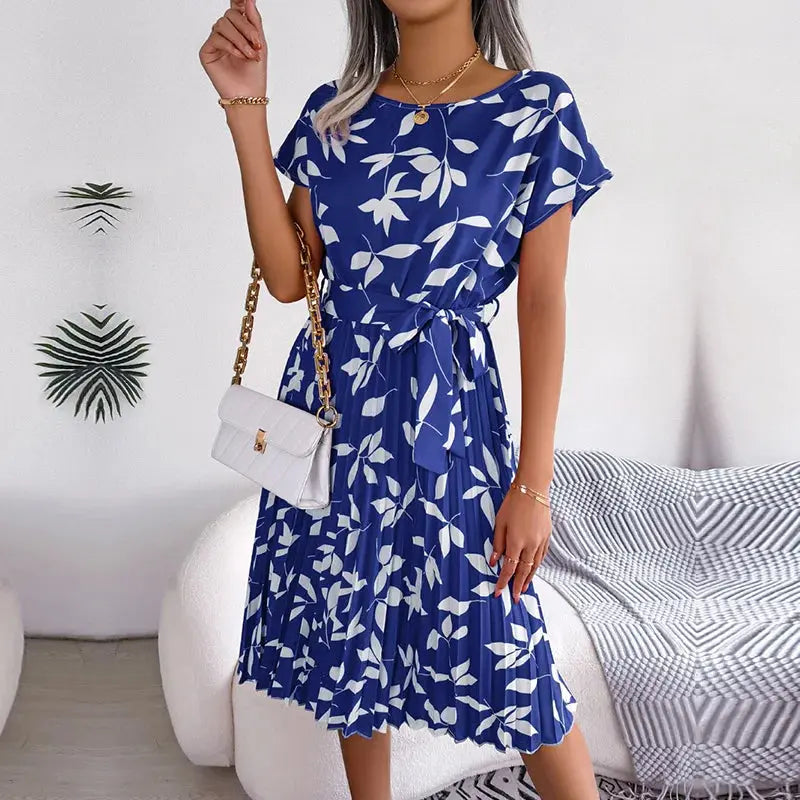 Vestido Longo Plissado Floral Florisa